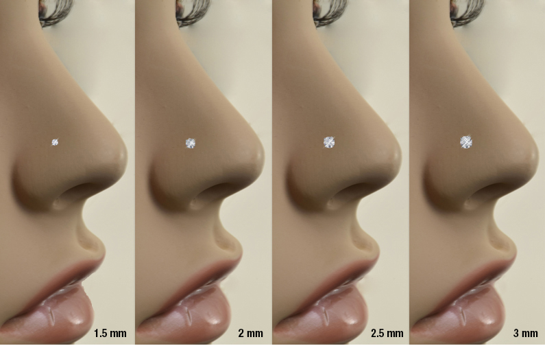 nose ring diameter chart