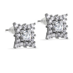 925 Sterling Silver Earrings Chandelier CZ
