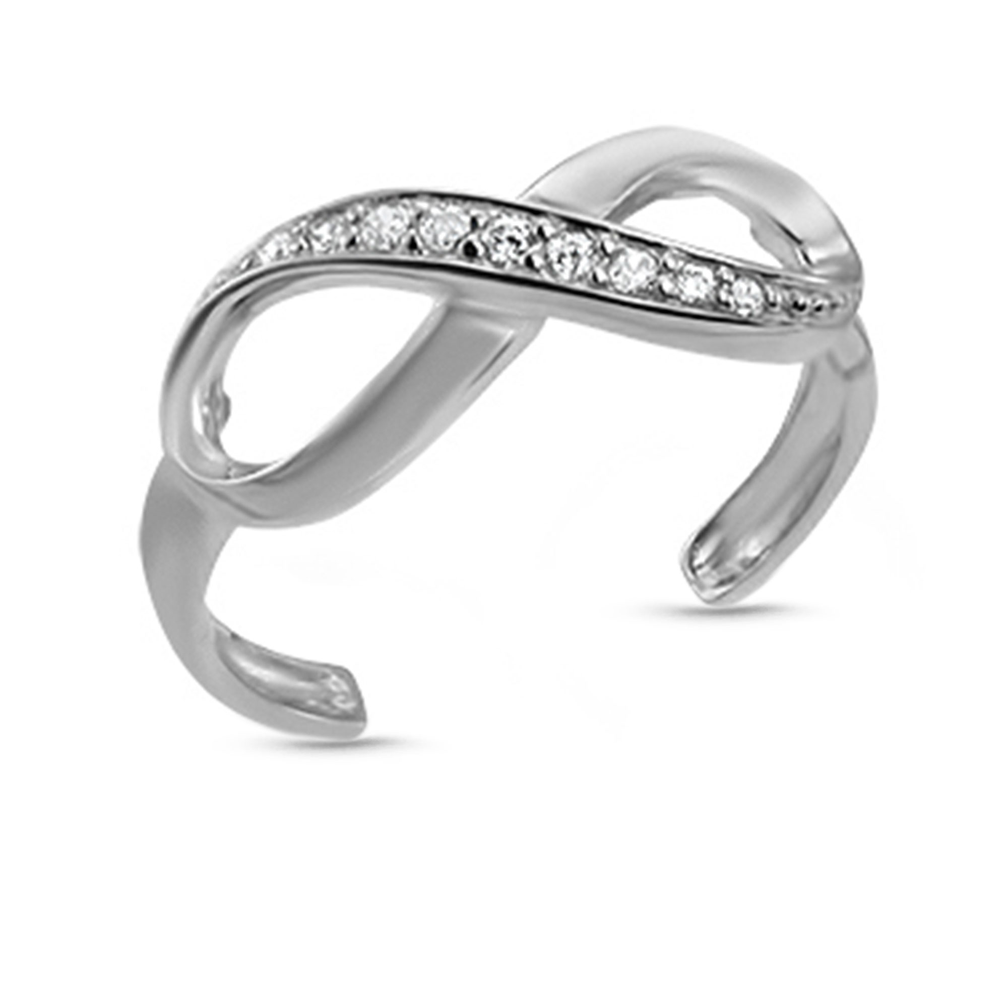 925 Sterling Silver Infinity Toe Ring