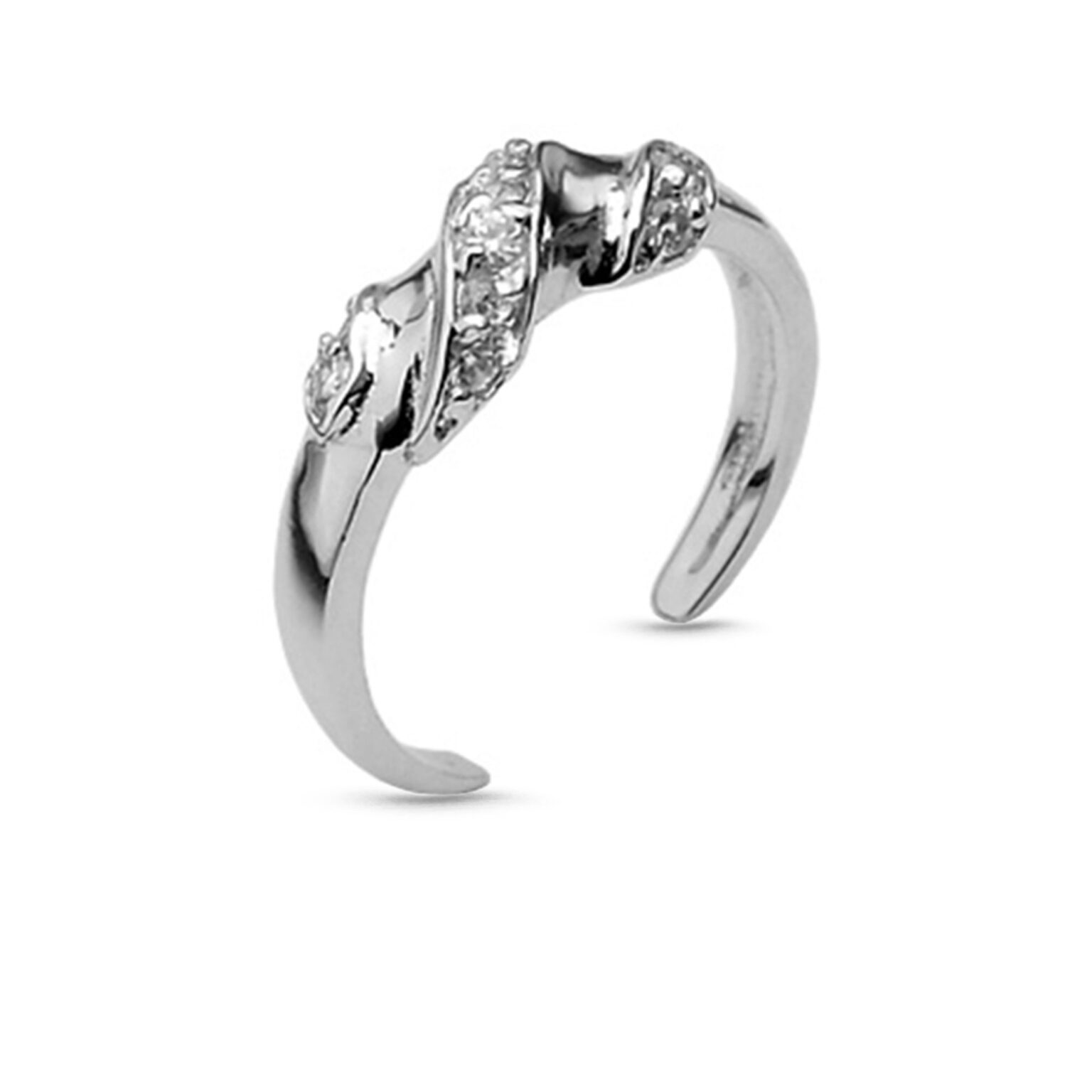 925 Sterling Silver Toe Ring - Diamond Nose Rings