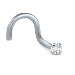 316L Surgical Steel 1.3mm Genuine Diamond Nose Ring