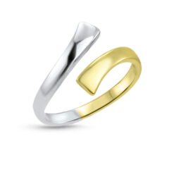 10K White and Yellow Gold Toe Ring