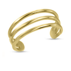 14K Gold Triple Band Toe Ring