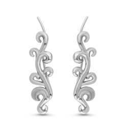 Curly Wave Style Ear Crawler, Ear Vine, Ear Sweep Earrings 316L Surgical Steel