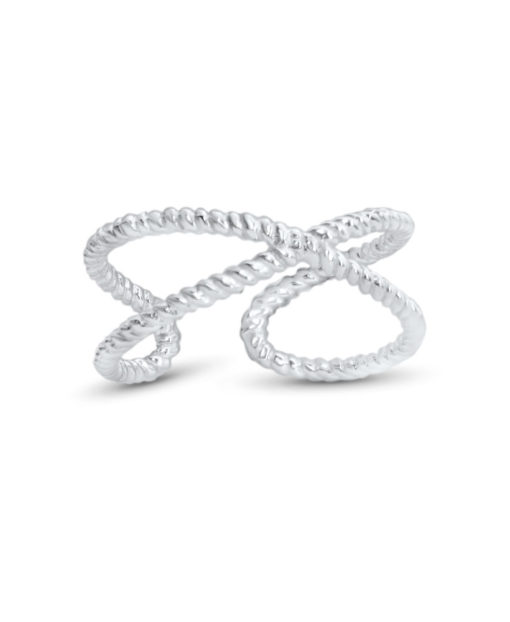 sterling silver twisted toe ring