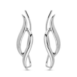 Wave Style Ear Crawler, Ear Vine, Ear Sweep Earrings 316L Surgical Steel