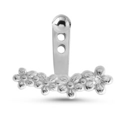 Flower Ear Jacket Earrings Cartilage Tragus Helix Labret 316L Surgical Steel